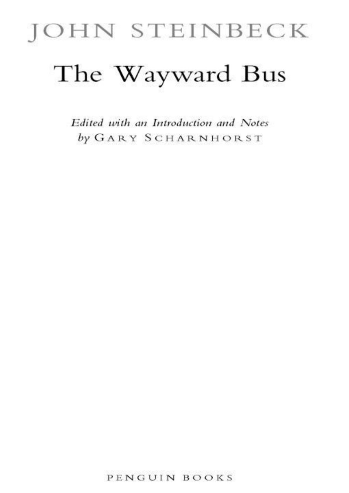 The Wayward Bus John Steinbeck