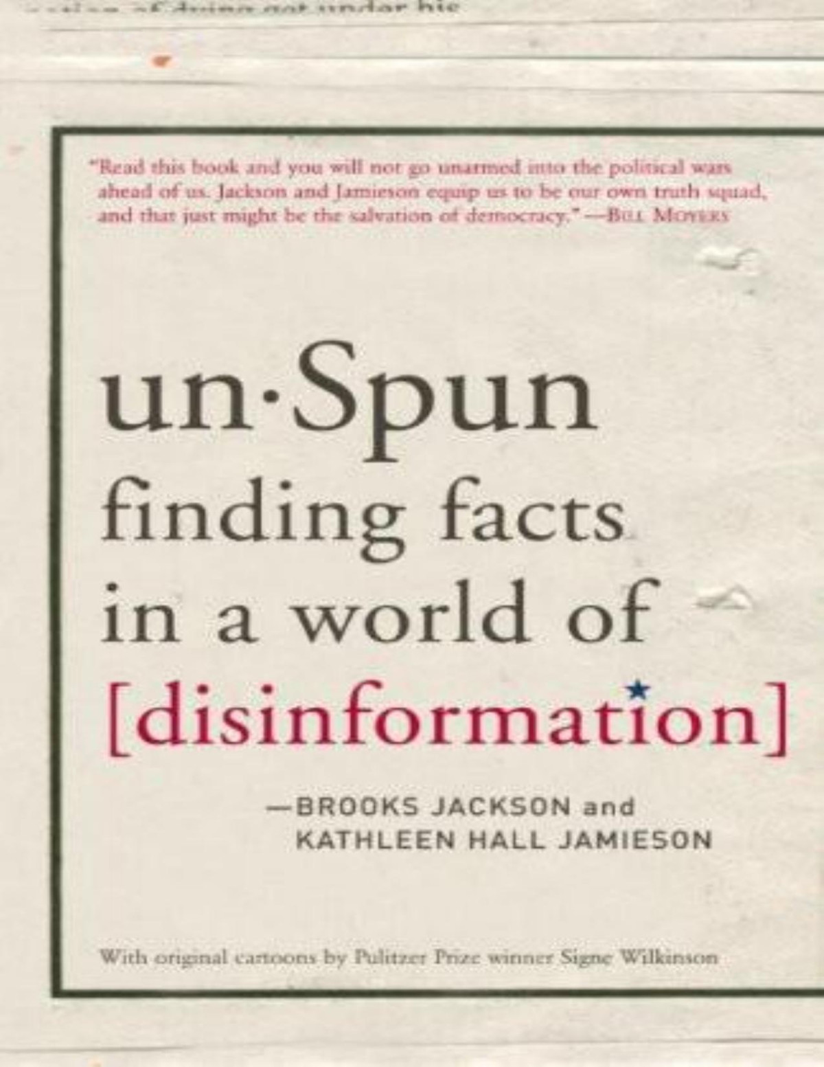 Unspun Brooks Jackson Kathleen Hall Jamieson