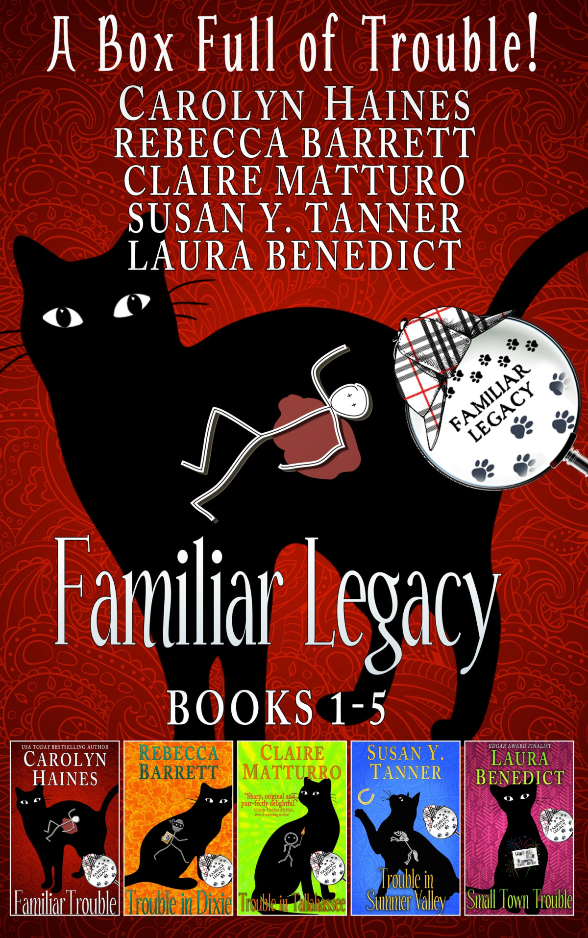 A Box Full Of Trouble Familiar Legacy Cat Cozy Mysteries Books 15 Kindle Carolyn Haines Rebecca Barrett Claire Matturro Susan Y Tanner Laura Benedict