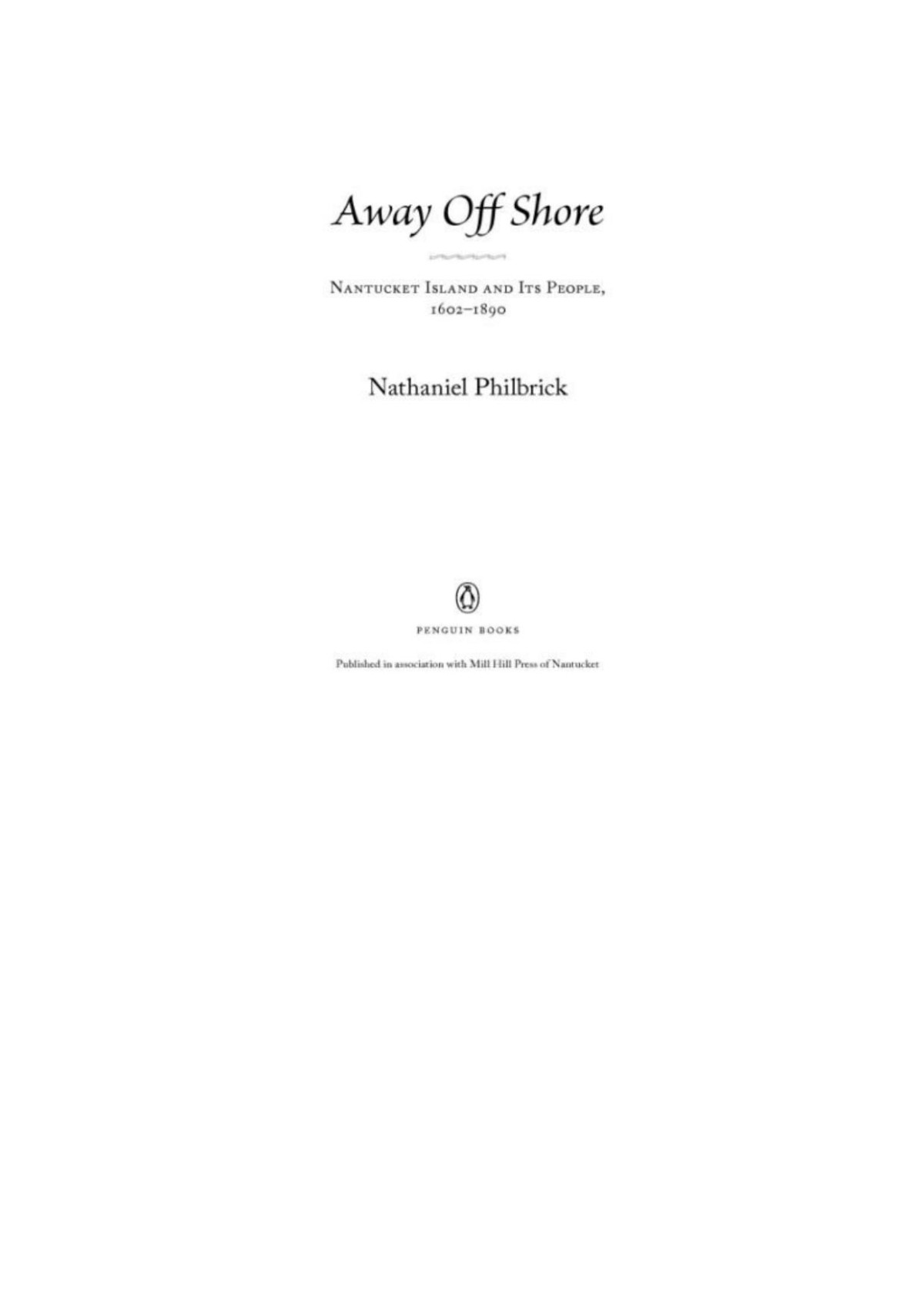 Away Off Shore Nathaniel Philbrick
