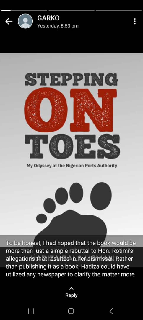 Stepping On Toes My Odyssey At The Nigerian Ports Authority First Edition Hadiza Bala Usman