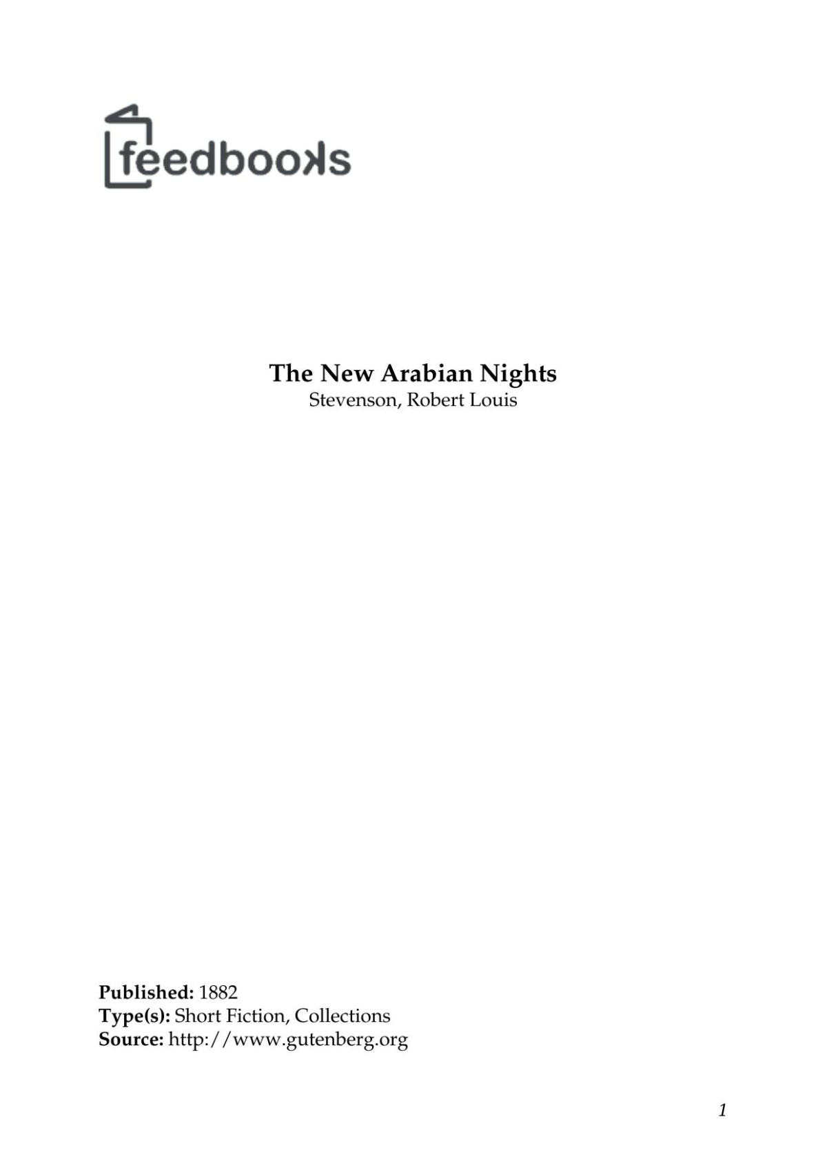 New Arabian Nights Robert Louis Stevenson