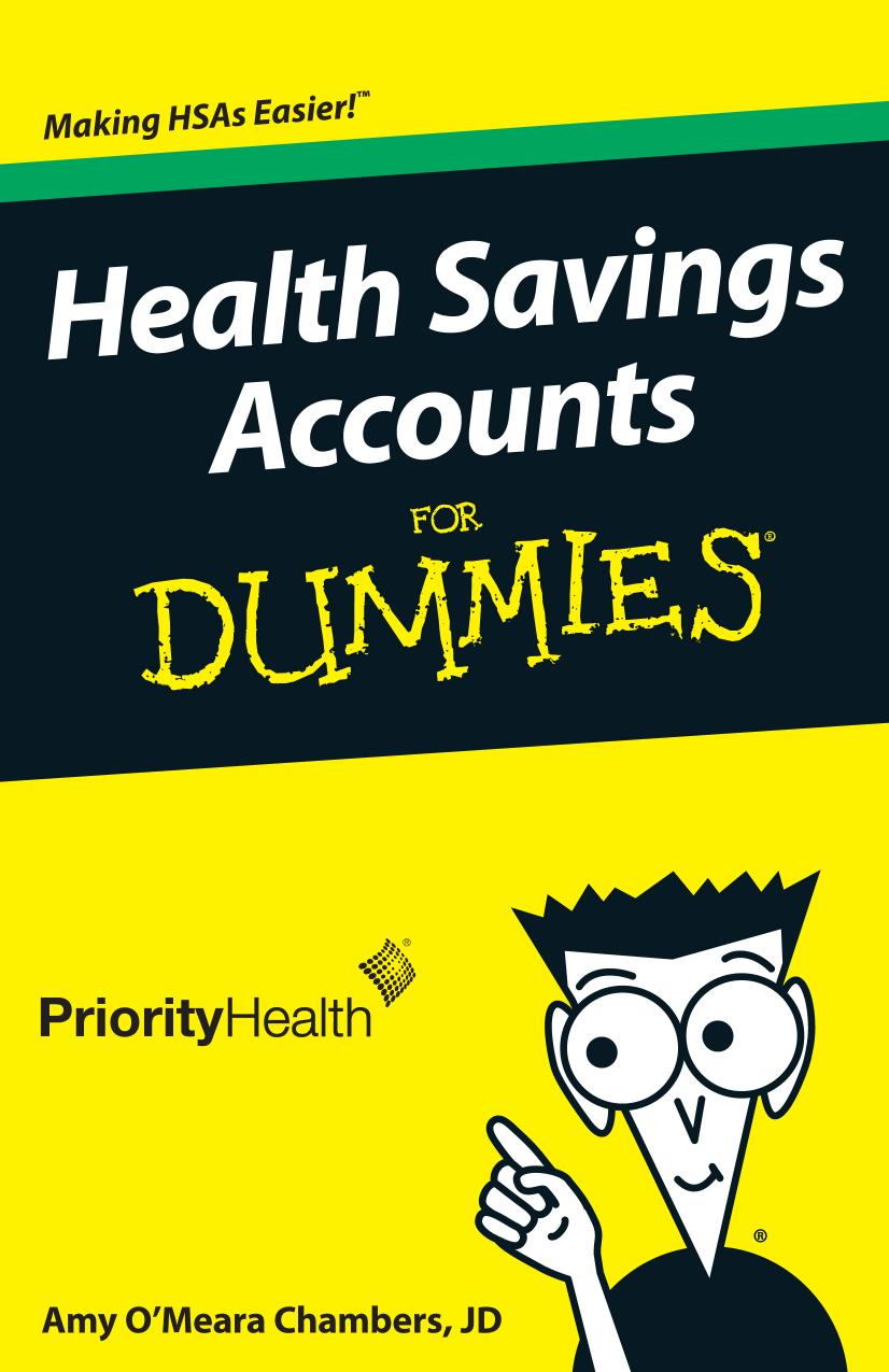 Health Savings Accounts For Dummies Amy Omeara Chambers Priority Health Firm