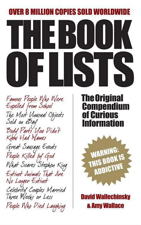 The Book Of Lists The Original Compendium Of Curious Information David Wallechinsky