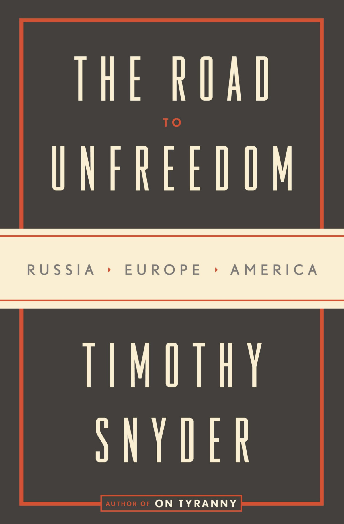 The Road To Unfreedom Russia Europe America Timothy Snyder
