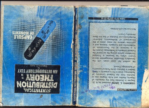 Statistical Distribution Theory An Introductory Text 1st Edition Cj Ogbonna