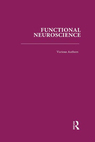 Functional Neuroscience 3volume Set Robert W Thatcher E Roy John