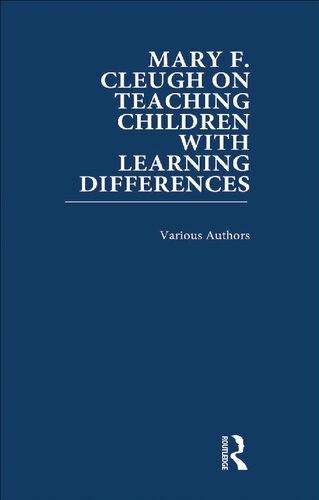 Mary F Cleugh On Teaching Children With Learning Differences 3volume Set M F Cleugh