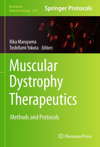 Muscular Dystrophy Therapeutics Methods And Protocols Rika Maruyama