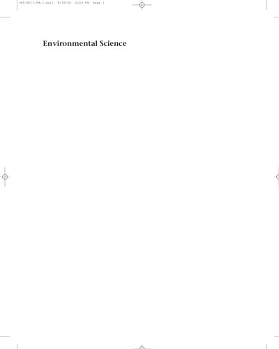 Environmental Science Working With The Earth 11th Ed 11th Edition G Tyler Miller