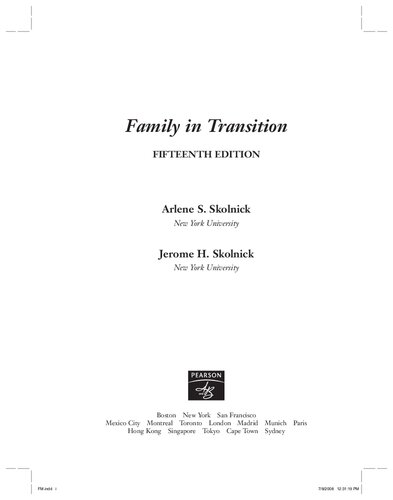 Family In Transition 15th Edition 15th Edition Arlene S Skolnick