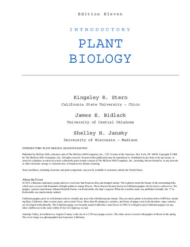 Introductory Plant Biology Revised Shelley Jansky Kingsley R Stern