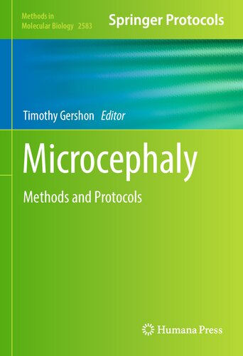 Microcephaly Methods And Protocols Timothy Gershon