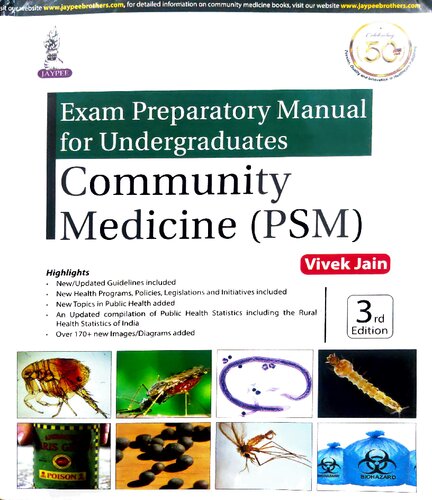 Exam Preparatory Manual For Undergraduates Community Medicine Psm 3rd Edition Vivek Jain