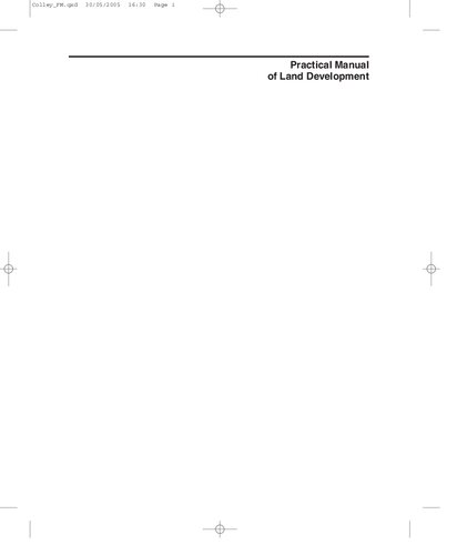 Practical Manual Of Land Development 4th Edition Barbara Colley