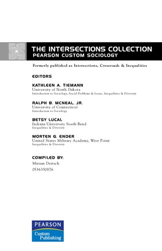 Readings In Sociology Phd Miriam K Deitsch Phd Chair Professor Mary Kirbydiaz