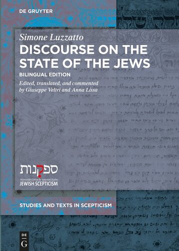 Discourse On The State Of The Jews Simone Luzzatto Giuseppe Veltri Anna Lissa