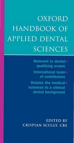 Oxford Handbook Of Applied Dental Sciences 1st Edition Crispian Scully Cbe
