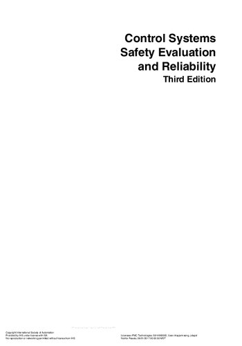 Control Systems Safety Evaluation And Reliability Third Edition William M Goble