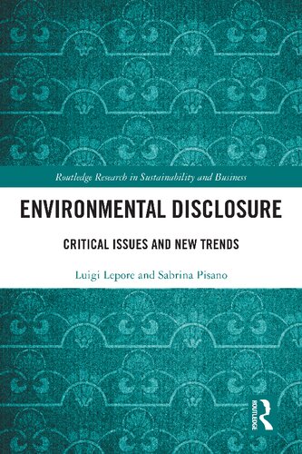 Environmental Disclosure Critical Issues And New Trends Luigi Lepore