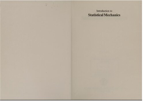 Introduction To Statistical Mechanics Sinha S K