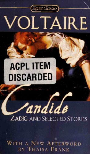 Candide Zadig And Selected Stories Voltaire Trans D M Frame