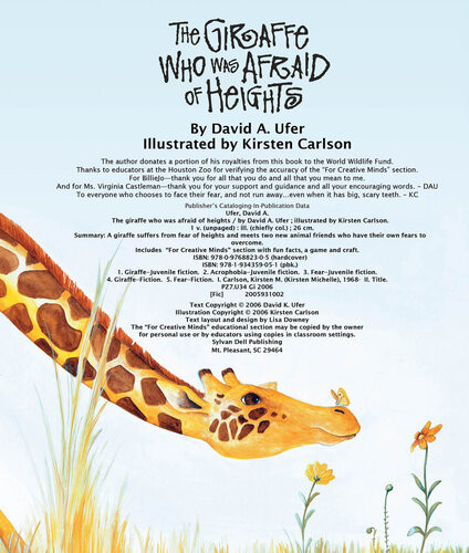 The Giraffe Who Was Afraid Of Heights David A Ufer
