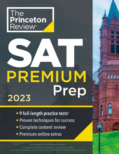 Princeton Review Sat Premium Prep 2023 9 Practice Tests Review Techniques Online Tools 2023th Edition The Princeton Review