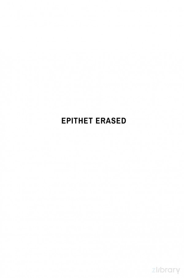 Epithet Erased Prison Of Plastic 1st Edition Brendan Blaber