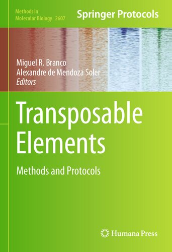 Transposable Elements Methods And Protocols Miguel R Branco