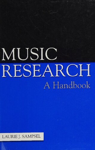 Music Research A Handbook Laurie J Sampsel