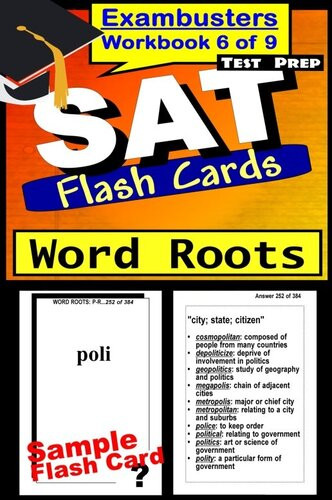 Sat Test Prep Word Roots Reviewexambusters Flash Cardsworkbook 6 Of 9 Sat Exam Study Guide Sat Exambusters