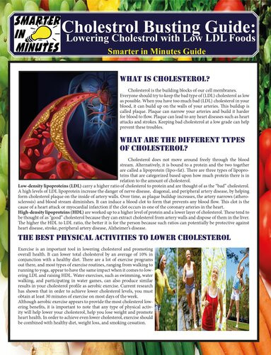 Cholesterol Busting Guide Lowering Cholestrol With Low Ldl Foods Anne V Parsons