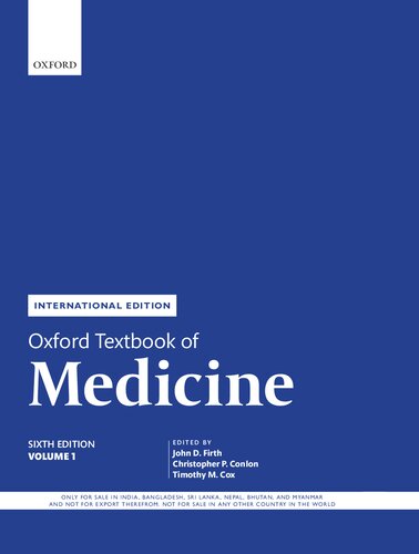 Oxford Textbook Of Medicine 6th 2020 6th Edition John D Firth Christopher P Conlon Timothy M Cox