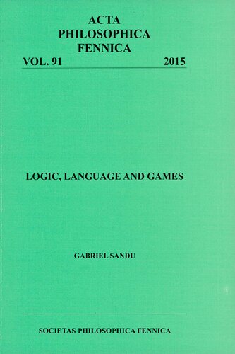 Logic Language And Games Gabriel Sandu