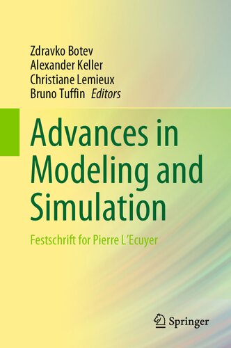 Advances In Modeling And Simulation Festschrift For Pierre Lecuyer Zdravko Botev