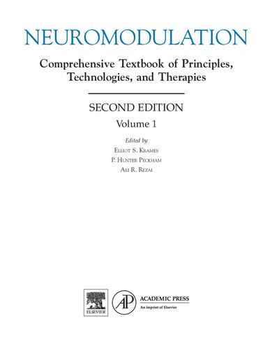 Neuromodulation Comprehensive Textbook Of Principles Technologies And Therapies 2nd Edition Elliot S Krames