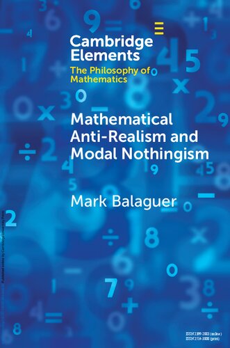 Mathematical Antirealism And Modal Nothingism Mark Balaguer