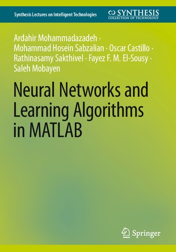 Neural Networks And Learning Algorithms In Matlab Ardahir Mohammadazadeh