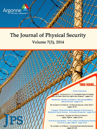 The Journal Of Physical Security Volume 7 Issue 3 Jps 73 3rd Edition Right Brain Sekurity
