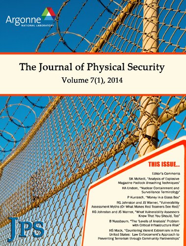 The Journal Of Physical Security Volume 7 Issue 1 Jps 71 1st Edition Right Brain Sekurity
