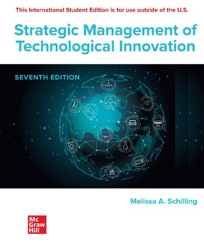 Strategic Management Of Technological Innovation 7e Ise 7thise Melissa A Schilling