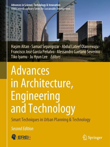 Advances In Architecture Engineering And Technology Smart Techniques In Urban Planning Technology 2nd Edition Haim Altan