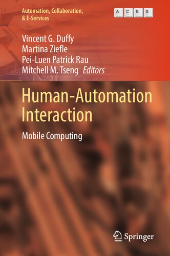 Humanautomation Interaction Mobile Computing Vincent G Duffy