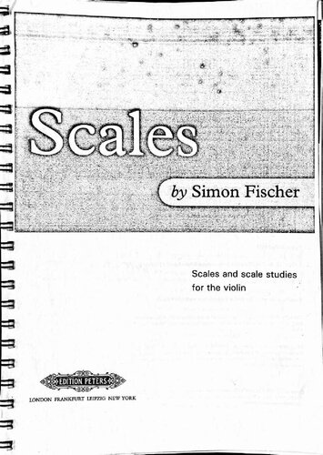 Scales Scales And Scale Studies For The Violin Simon Fischer