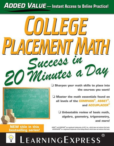 College Placement Math Success In 20 Minutes A Day Learningexpress