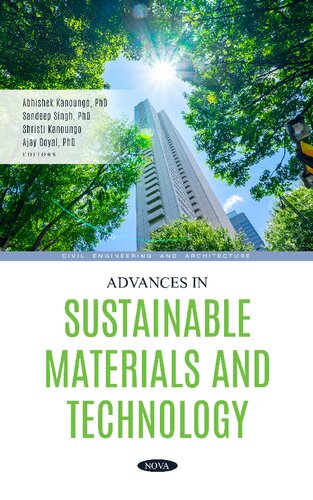 Advances In Sustainable Materials And Technology Abhishek Kanoungo