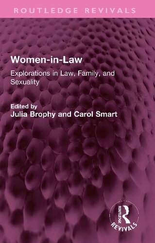 Womeninlaw Explorations In Law Family And Sexuality Julia Brophy