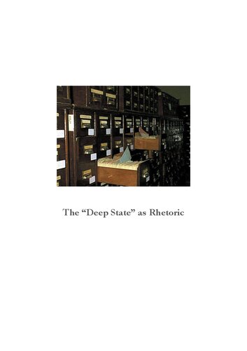 The Deep State As Rhetoric Mariano Dagatti Maria Alejandra Vitale