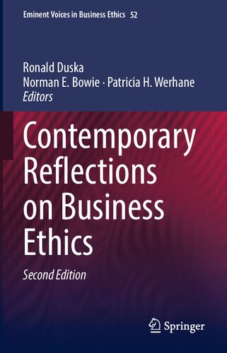 Contemporary Reflections On Business Ethics 2nd Edition Ronald Duska